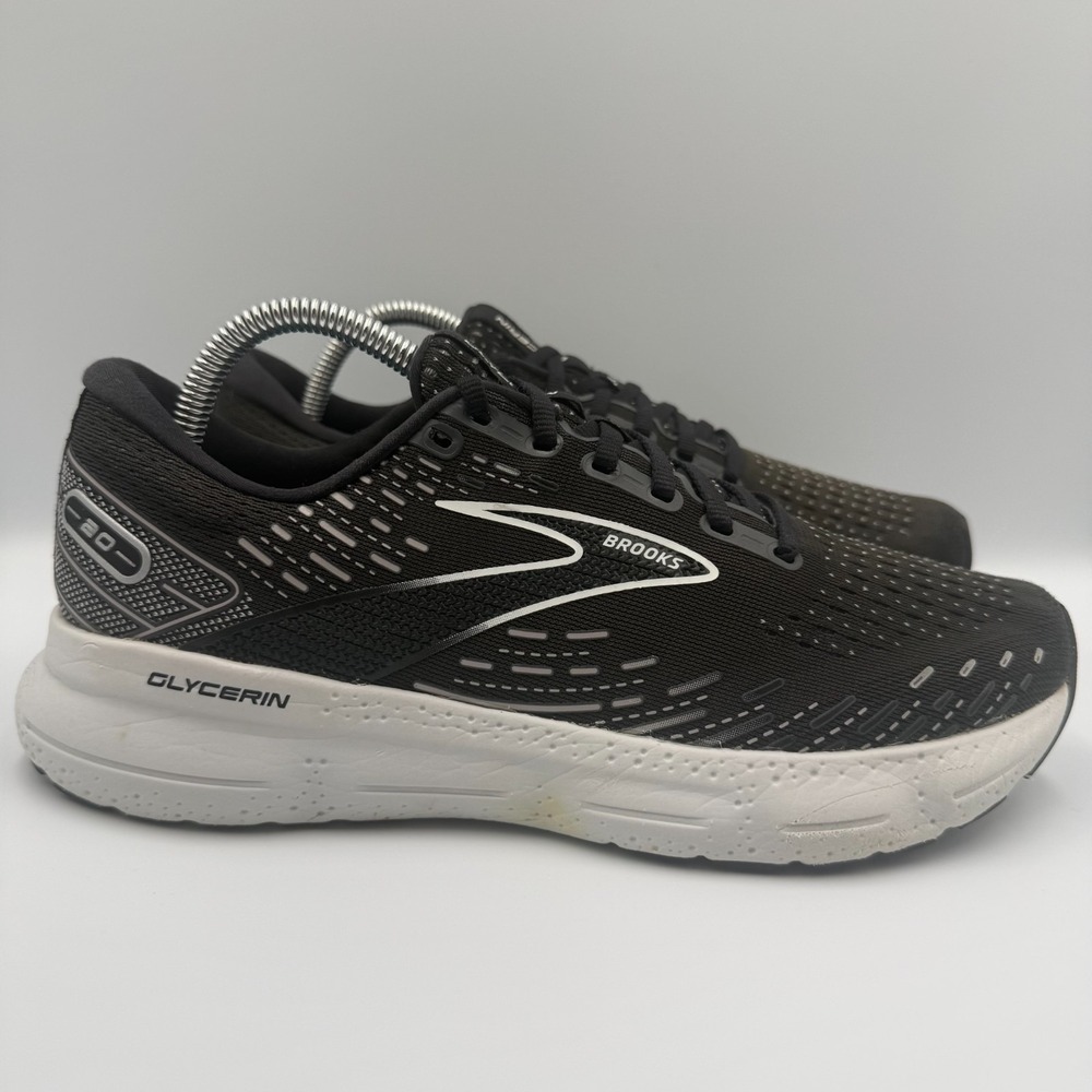 Brooks Glycerin 20 Women's Size 9.5 Black White Running Shoes Sneakers 1203691B